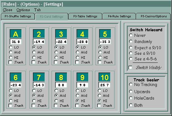 Casino Management Screen Tab #2